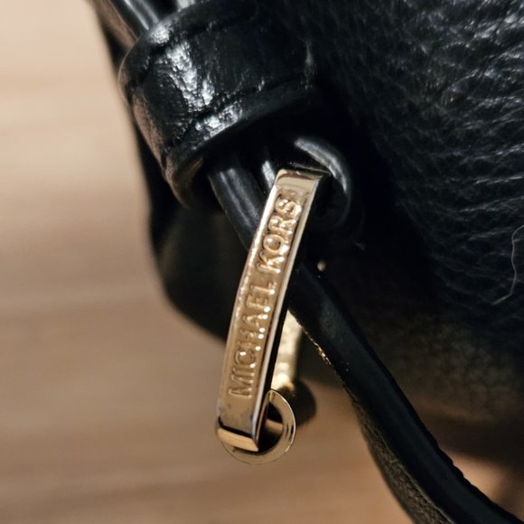 Michael Kors Leather Backpack Purse = Black with Gold Hardware - Picture 4 of 6